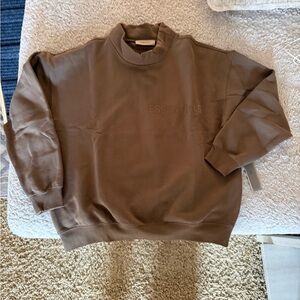 ESSENTIALS Brown/wood Crewneck Sweatshirt